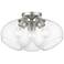 Catania 3 Light Brushed Nickel Semi-Flush
