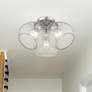 Thumbnail1 of Catania 3 Light Brushed Nickel Semi-Flush