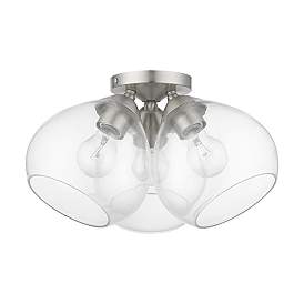 Image3 of Catania 3 Light Brushed Nickel Semi-Flush more views