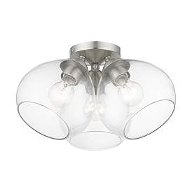 Image4 of Catania 3 Light Brushed Nickel Semi-Flush more views