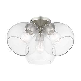 Image5 of Catania 3 Light Brushed Nickel Semi-Flush more views
