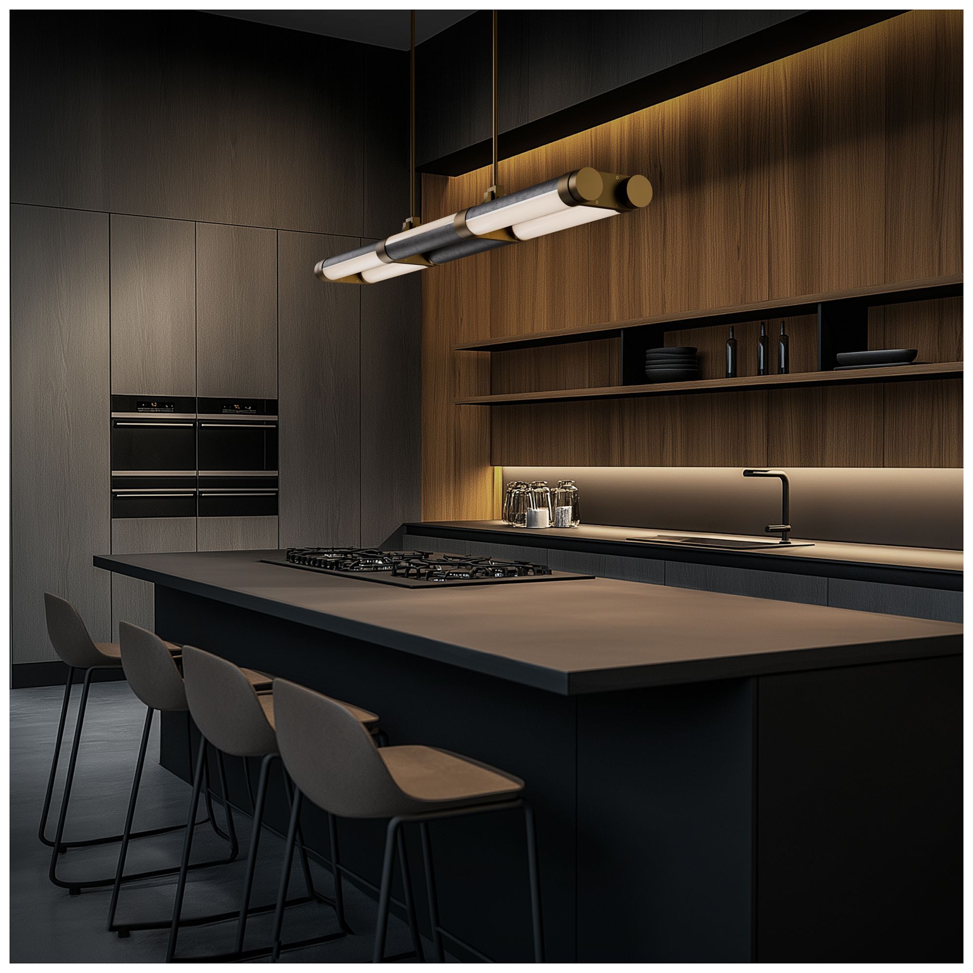 Image 7 Catania 4.2"H x 48"W 1-Light Linear Pendant in BV more views