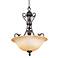 Catania Collection Three Light Black Bowl Pendant