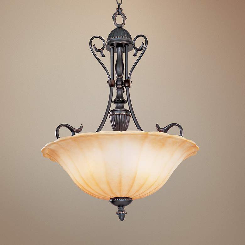 Image 1 Catania Collection Three Light Black Bowl Pendant