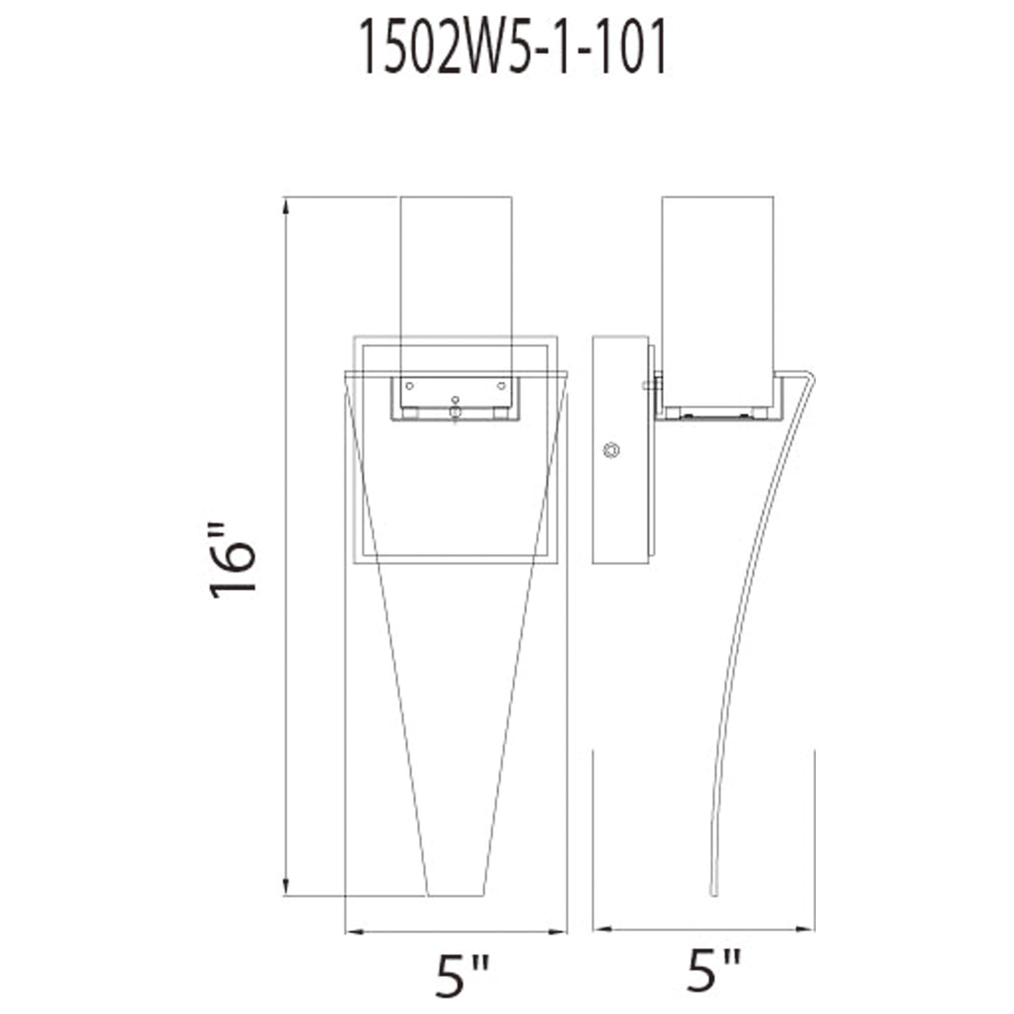Image 7 Catania Integrated LED 5in Black Wall Light more views