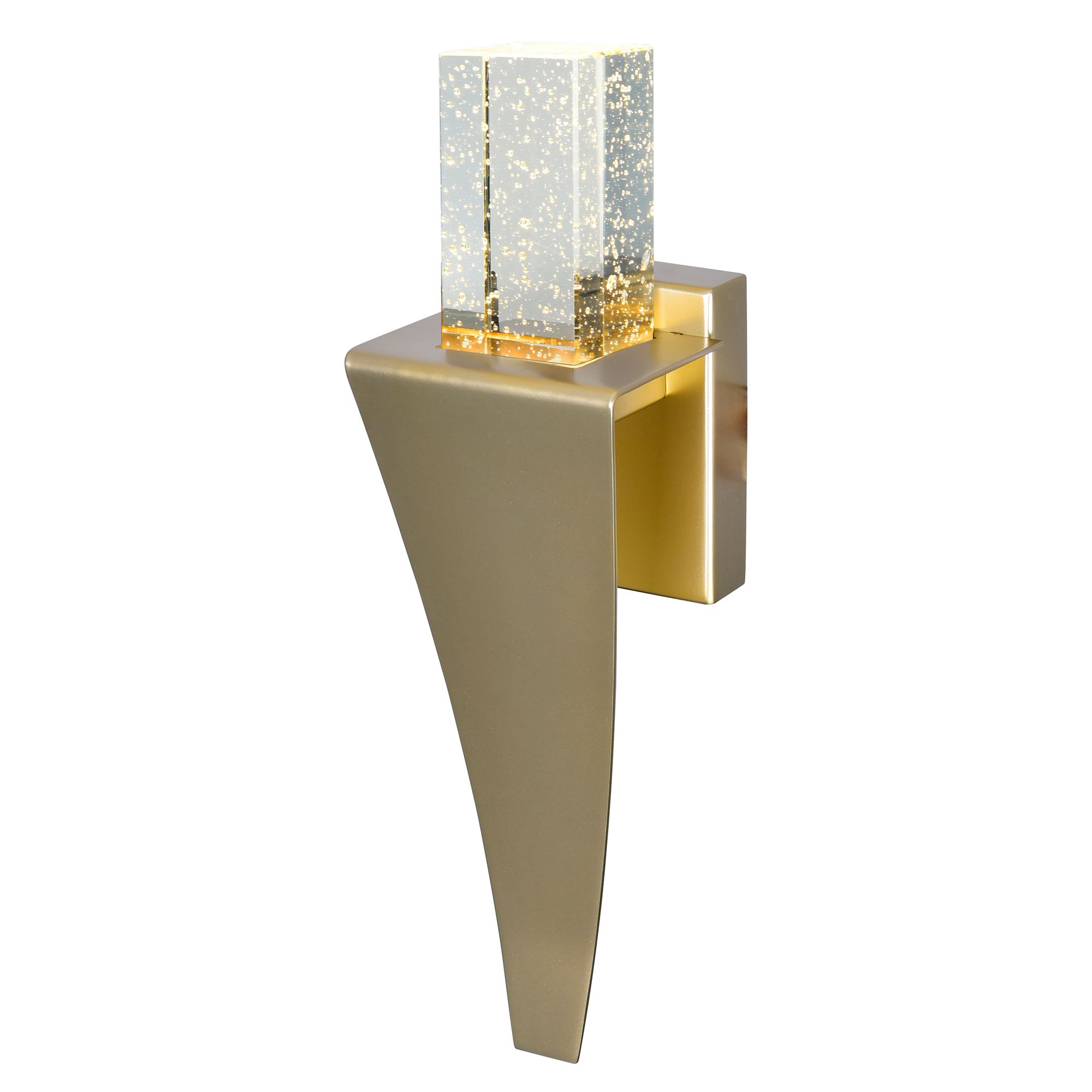 Image 2 Catania Integrated LED 5in Satin Gold Wall Light more views