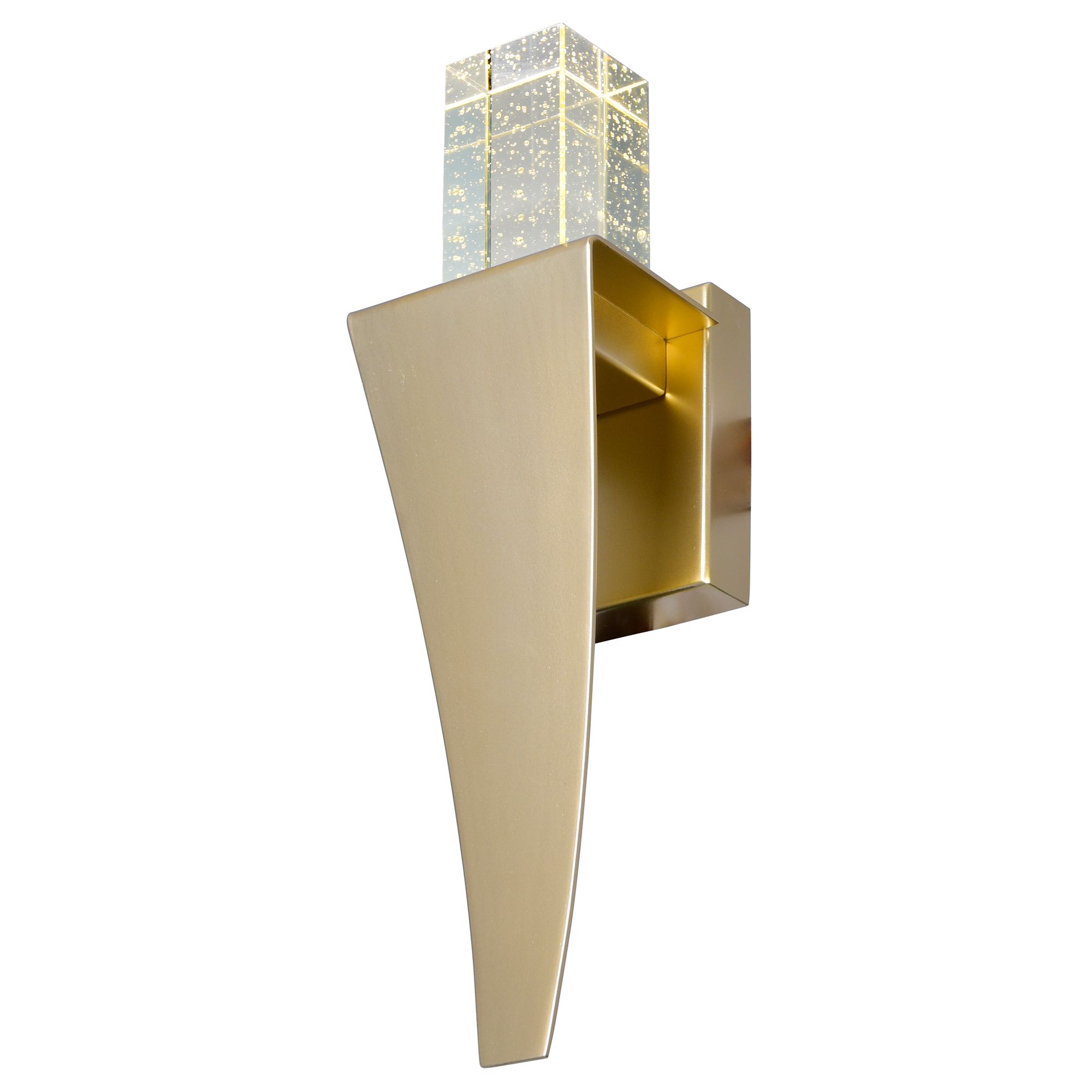 Image 3 Catania Integrated LED 5in Satin Gold Wall Light more views