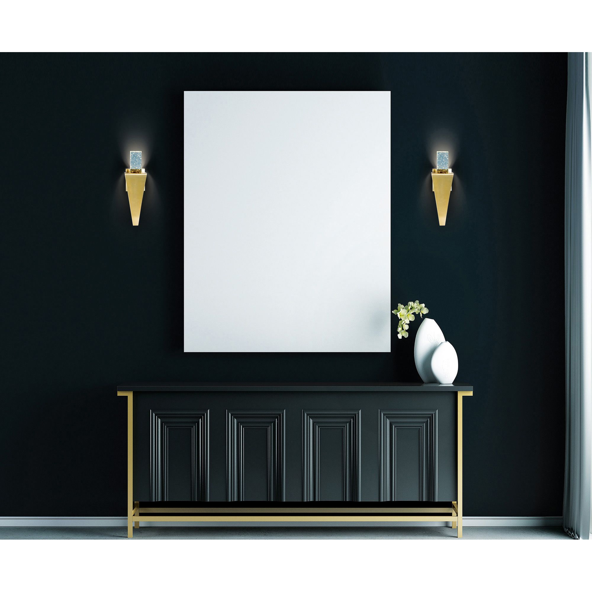 Image 6 Catania Integrated LED 5in Satin Gold Wall Light more views