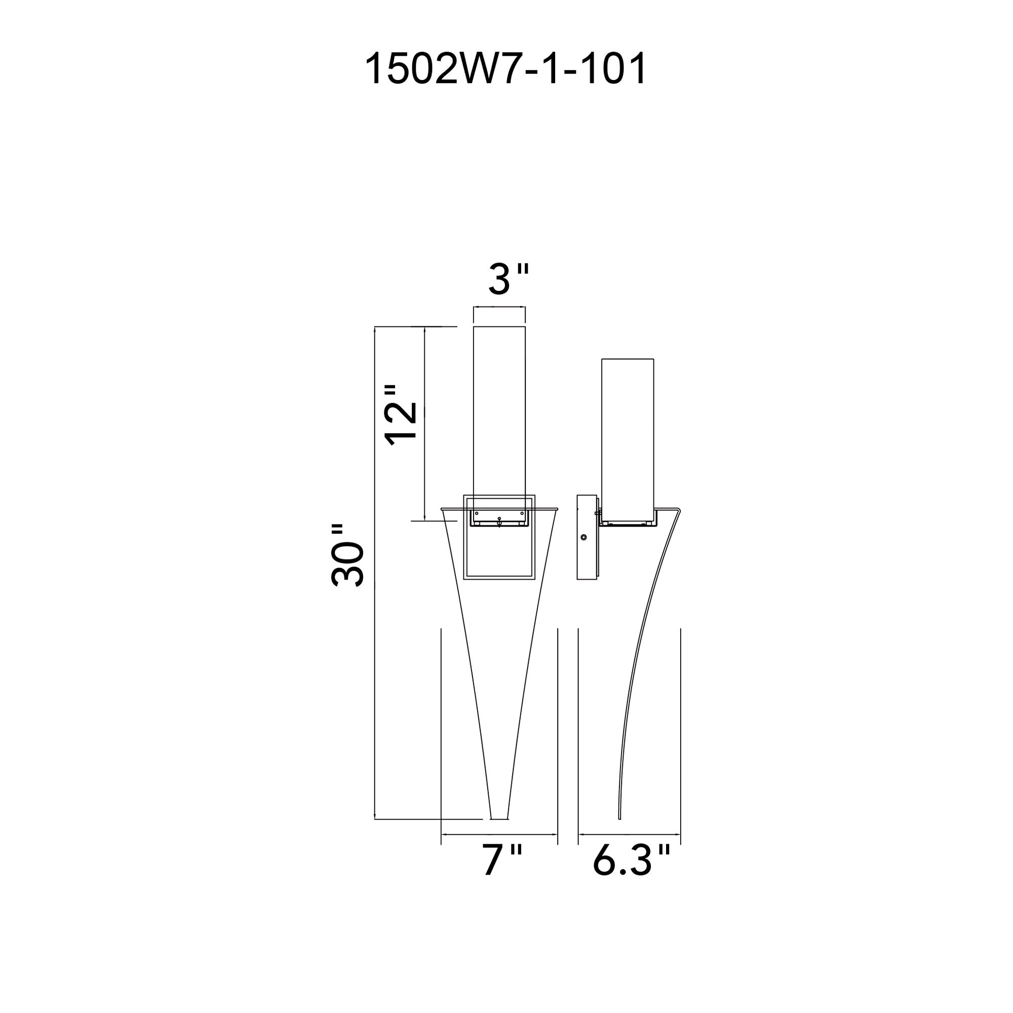 Image 7 Catania Integrated LED 7in Satin Gold Wall Light more views