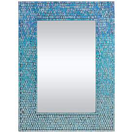Image2 of Catarina Tropical Sea Blue 23" x 31" Mosaic Wall Mirror