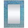 Catarina Tropical Sea Blue 23" x 31" Mosaic Wall Mirror