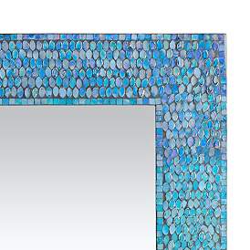Image3 of Catarina Tropical Sea Blue 23" x 31" Mosaic Wall Mirror more views