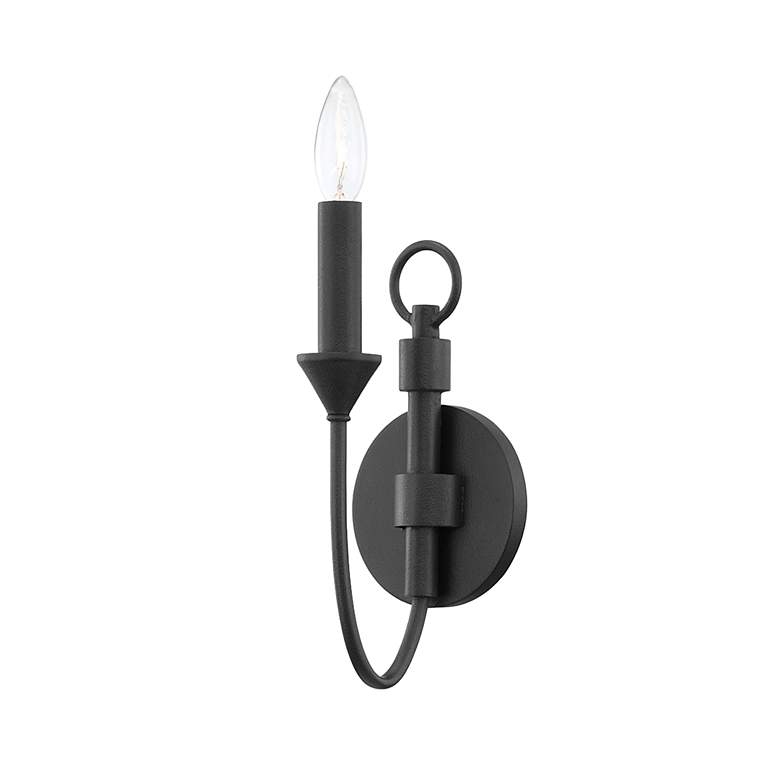 Image 1 Cate 14" High Forged Iron Outdoor Wall Light