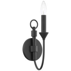 Cate 14&quot; High Forged Iron Outdoor Wall Light