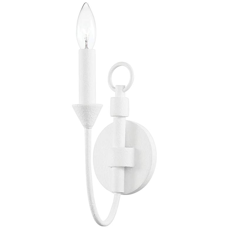 Image 1 Cate 14" High Gesso White Wall Sconce