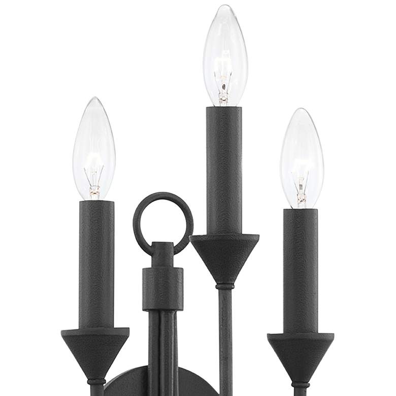 Image 2 Cate 17 1/2" High Forged Iron 3-Light Outdoor Wall Light more views