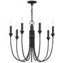 Cate 21 1/2" Wide Forged Iron 7-Light Chandelier