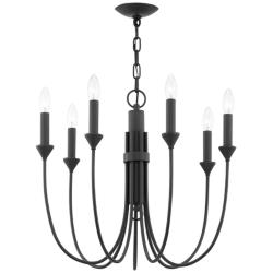Cate 21 1/2&quot; Wide Forged Iron 7-Light Chandelier