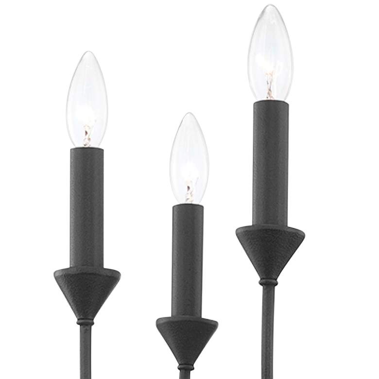 Image 3 Cate 21 1/2" Wide Forged Iron 7-Light Chandelier more views