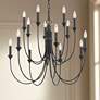 Cate 30" Wide Forged Iron 14-Light Chandelier