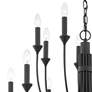 Cate 30" Wide Forged Iron 14-Light Chandelier