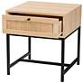 Caterina 19 3/4" Wide Natural Brown Wood 1-Drawer Nightstand