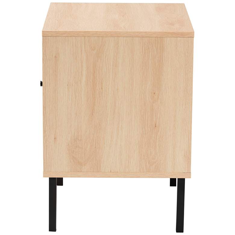 Image 7 Caterina 19" Wide Rattan and Wood Door Modern Nightstands Set of 2 more views