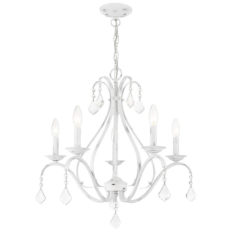 Image 5 Caterina 24" Wide Antique White 5-Light Chandelier more views