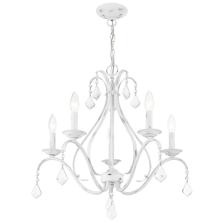 Image 6 Caterina 24" Wide Antique White 5-Light Chandelier more views