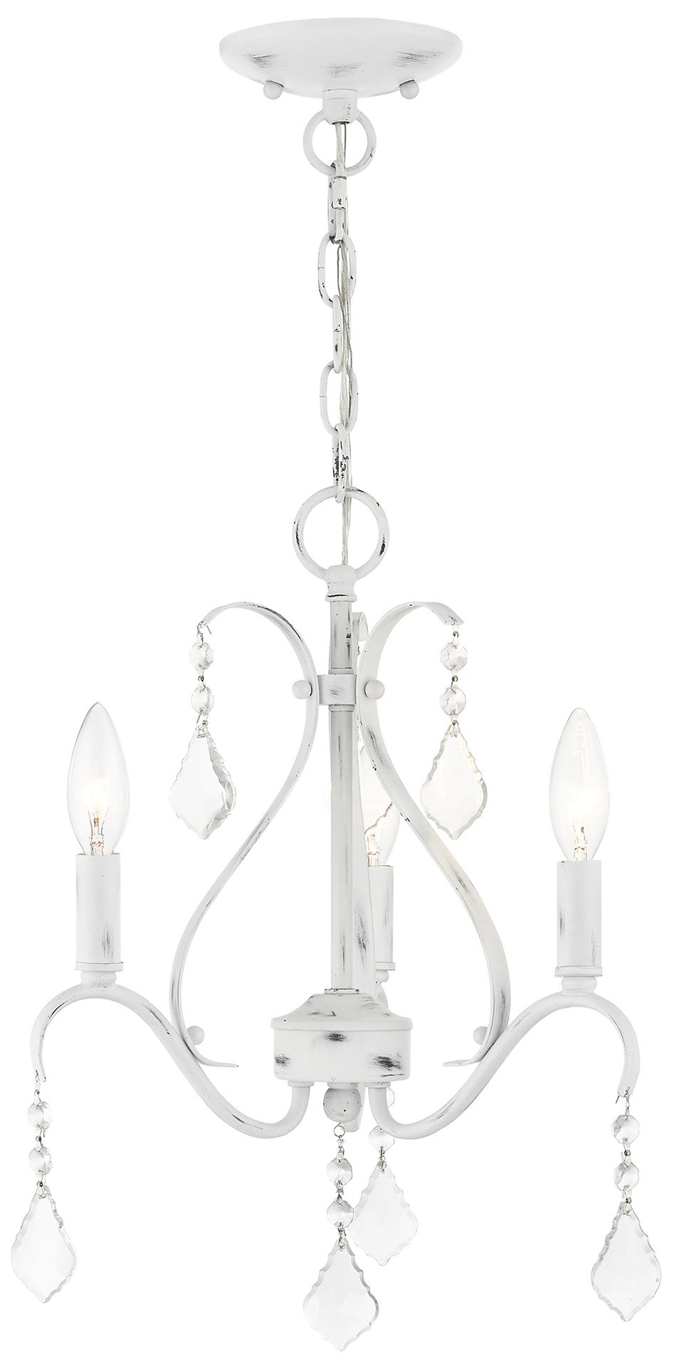 Antique white mini chandelier sales