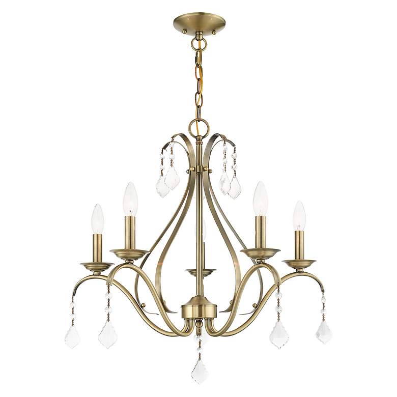 Image 4 Caterina 5 Light Antique Brass Chandelier more views