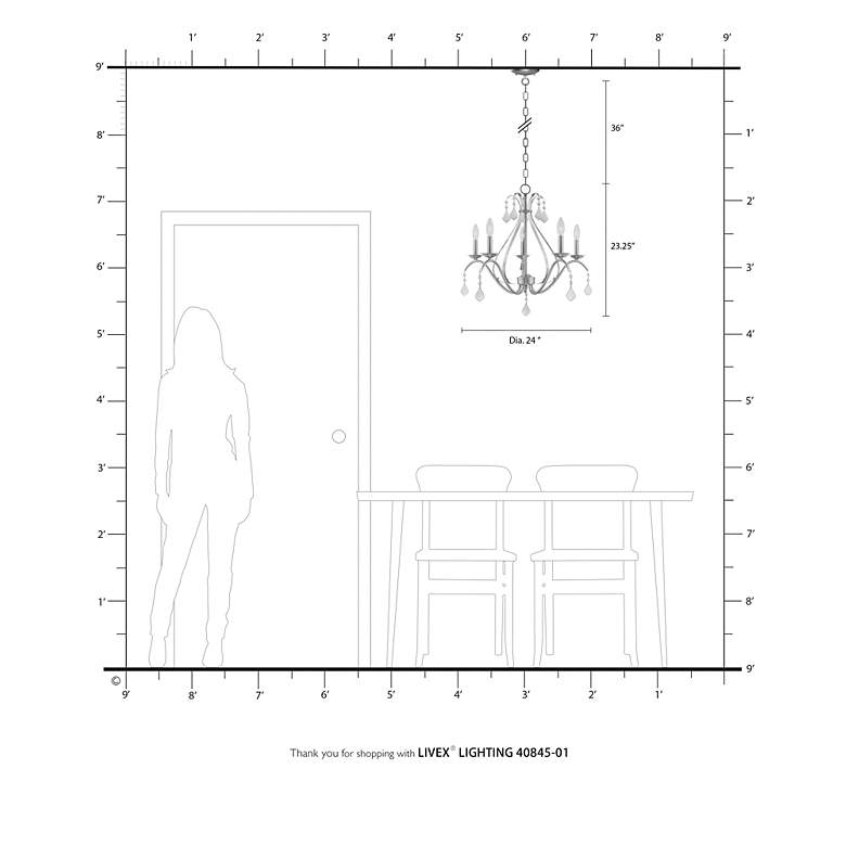 Image 7 Caterina 5 Light Antique Brass Chandelier more views