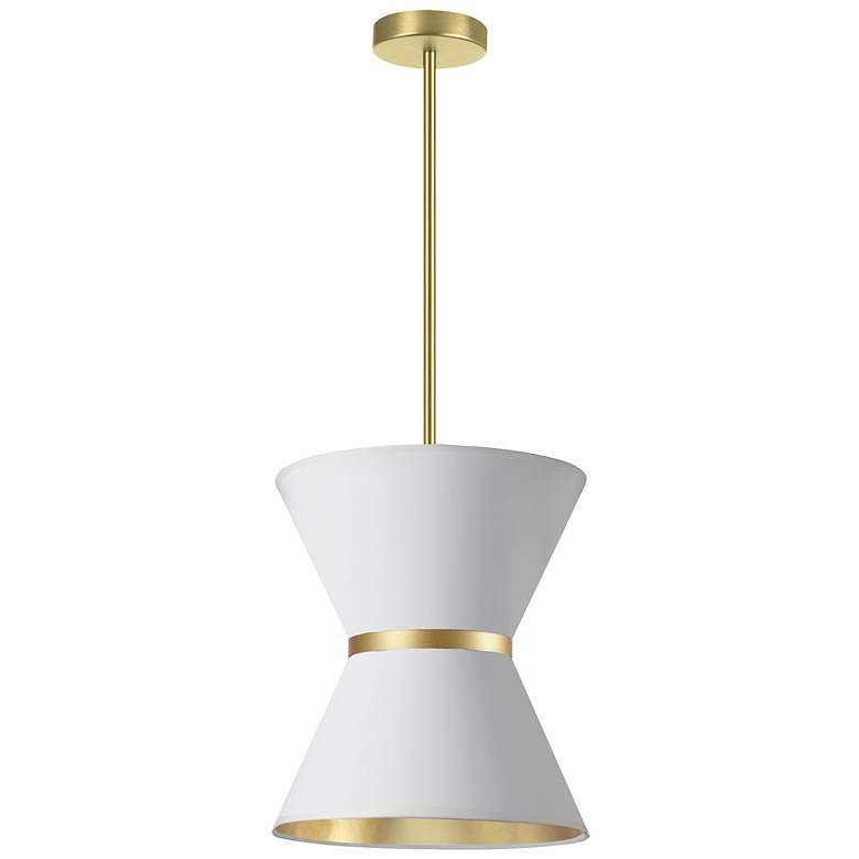 Image 1 Caterine 12" Wide Aged Brass Pendant