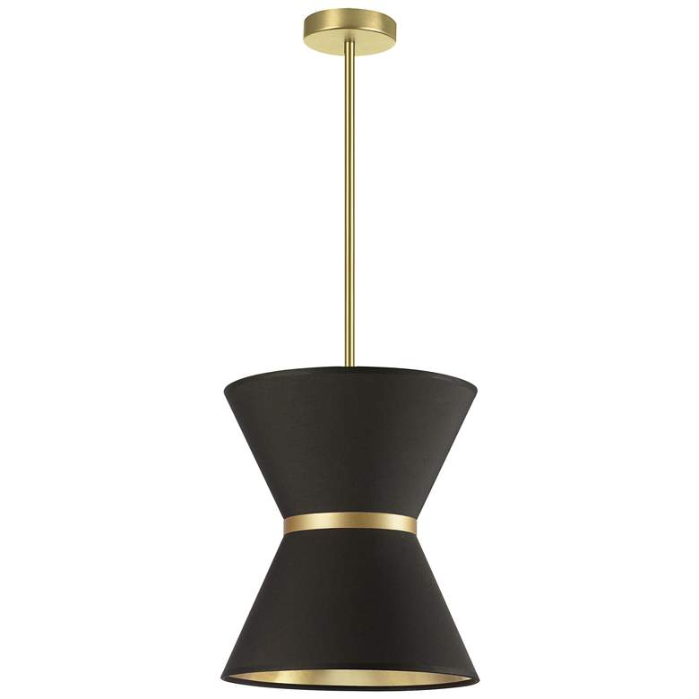Image 1 Caterine 12 inch Wide Aged Brass Pendant
