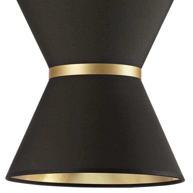 Image 2 Caterine 12" Wide Matte Black Hourglass Mini Pendant more views