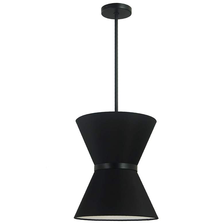 Image 1 Caterine 12" Wide Matte Black Pendant