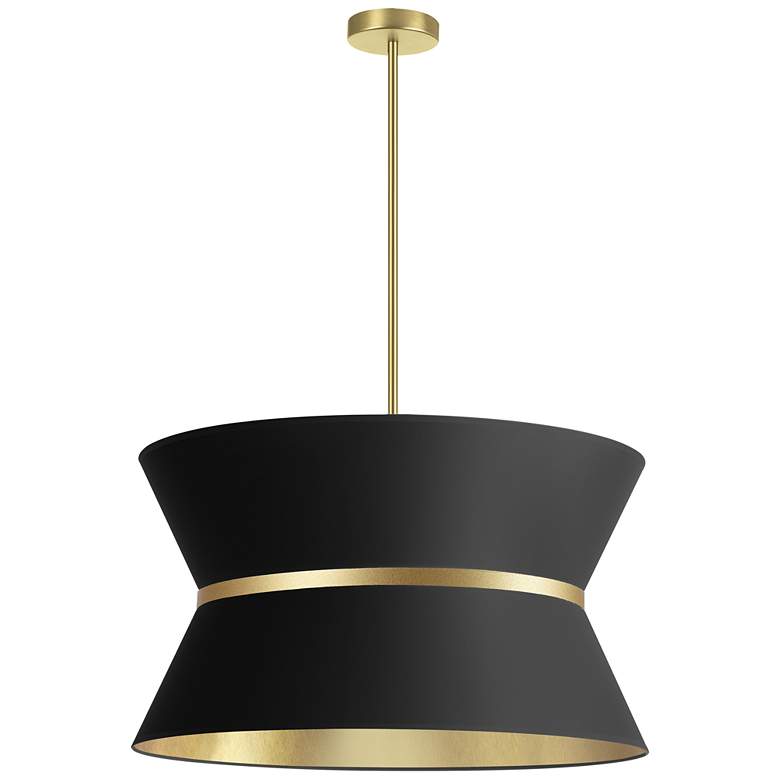 Image 1 Caterine 24 inch Wide 4 Light Aged Brass Pendant