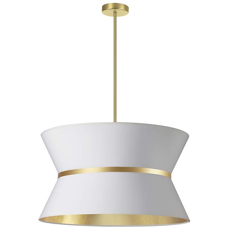Image 1 Caterine 24" Wide Aged Brass 4-Light Pendant Light