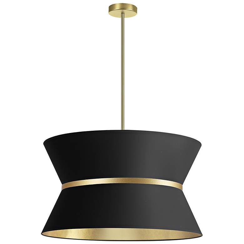 Image 1 Caterine 24" Wide Aged Brass and Black Pendant Light