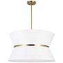 2_Caterine 24" Wide Aged Brass Drum Pendant Light