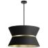 Caterine 24" Wide Matte Black 4-Light Drum Pendant