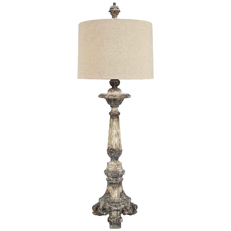 Image 1 Cathedral Style And Linen Table Lamp