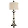 Cathedral Style And Linen Table Lamp