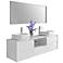 Catherine 72" White 5-Drawer Double Sink Vanity Set