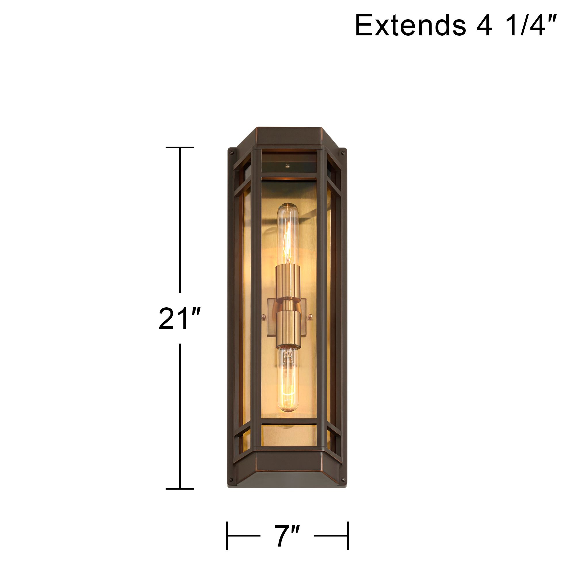 Watch A Video About the Catie Sand Bronze and Brass 2 Light Outdoor Wall Light