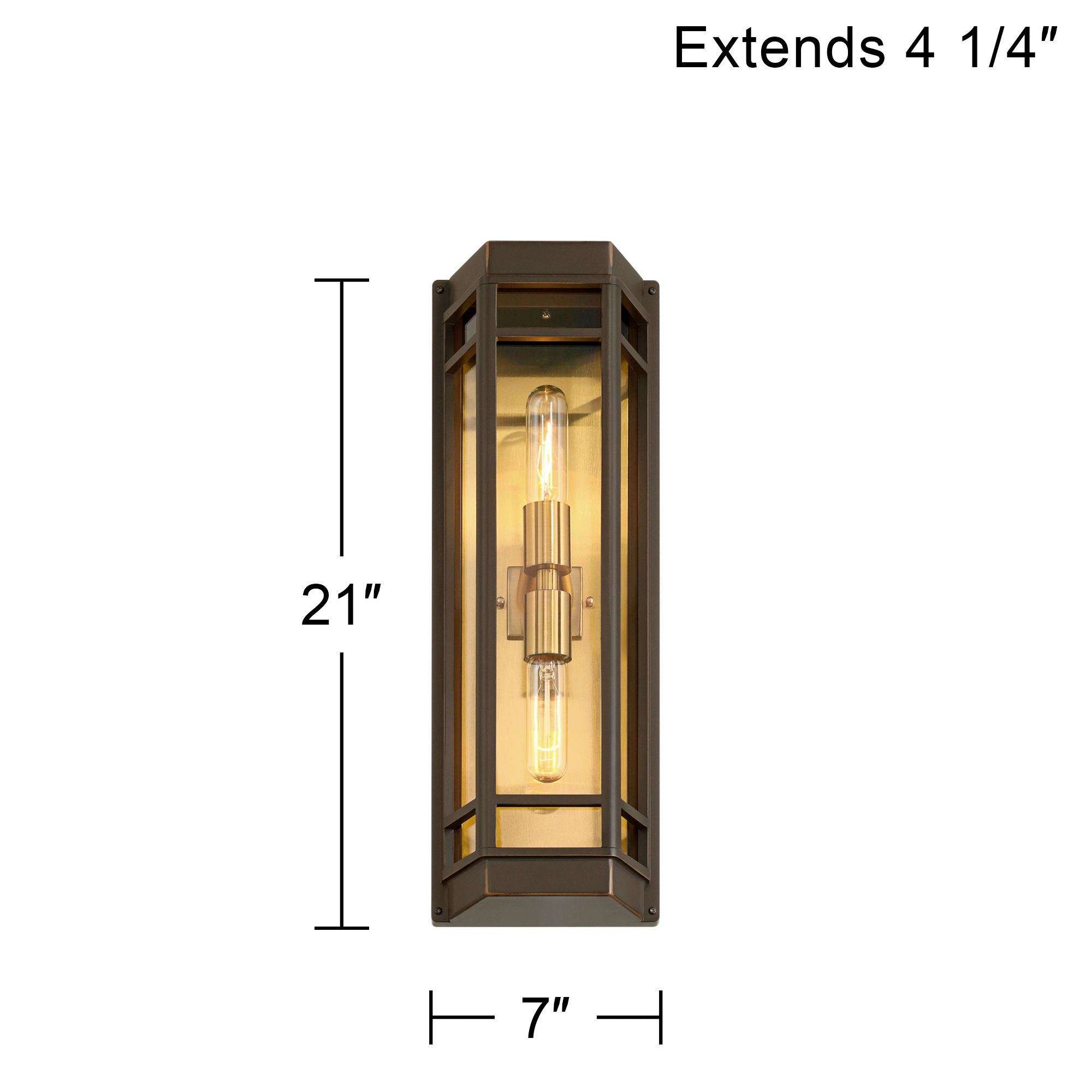 Watch A Video About the Catie Sand Bronze and Brass 2 Light Outdoor Wall Light