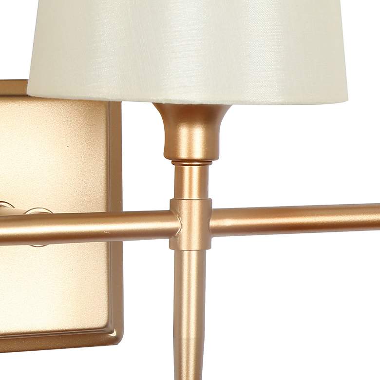 Image 2 Catin 4-Light 29" Wide Gold Bath Light with Fabric Shade more views
