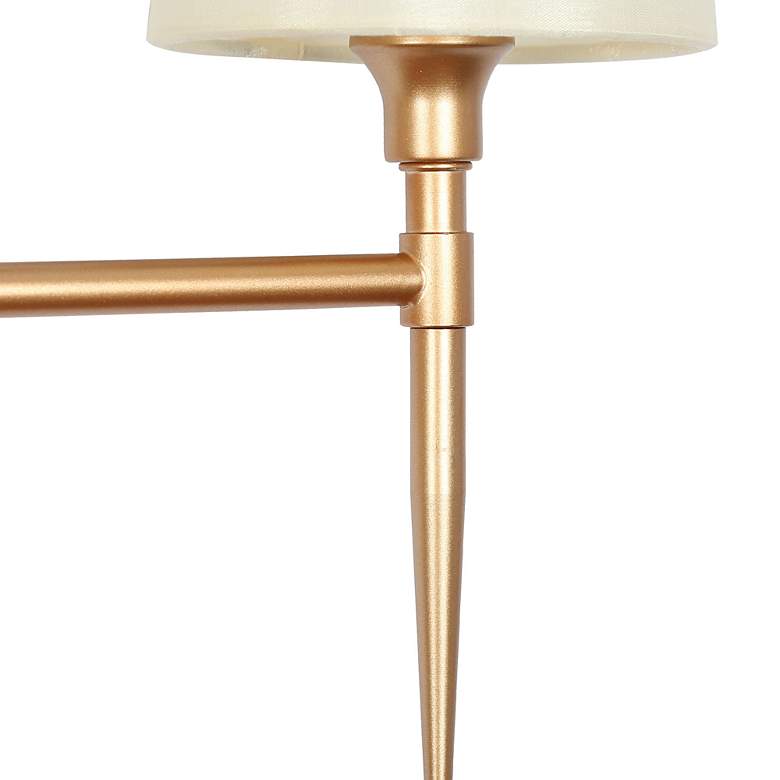 Image 3 Catin 4-Light 29" Wide Gold Bath Light with Fabric Shade more views