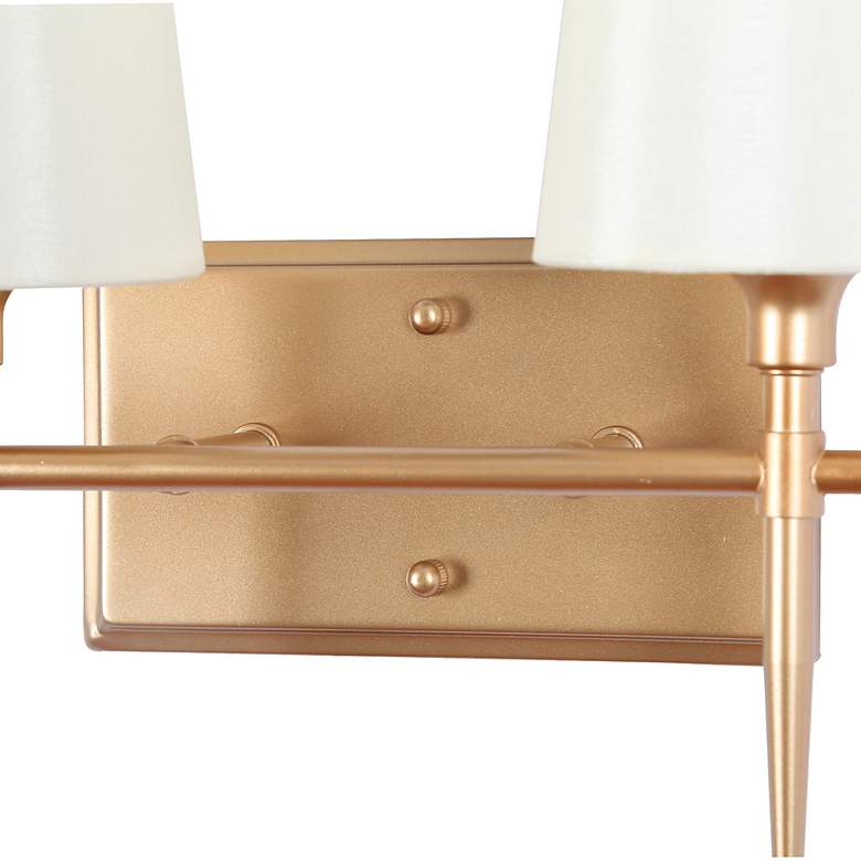 Image 4 Catin 4-Light 29" Wide Gold Bath Light with Fabric Shade more views