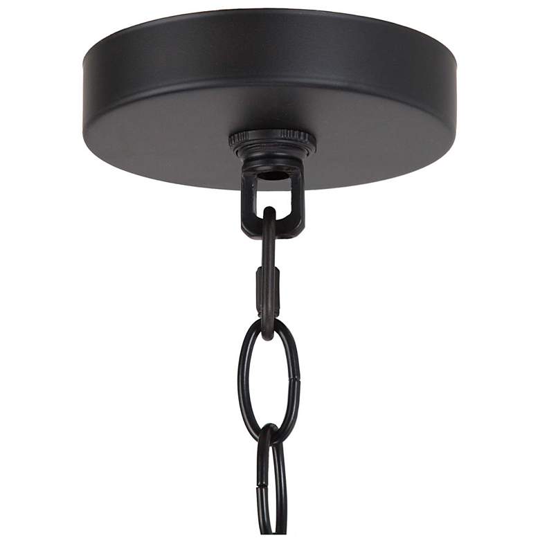 Image 3 Catin 7.9" Wide Balck 1-Light Cone Pendant with Fabric Shade more views